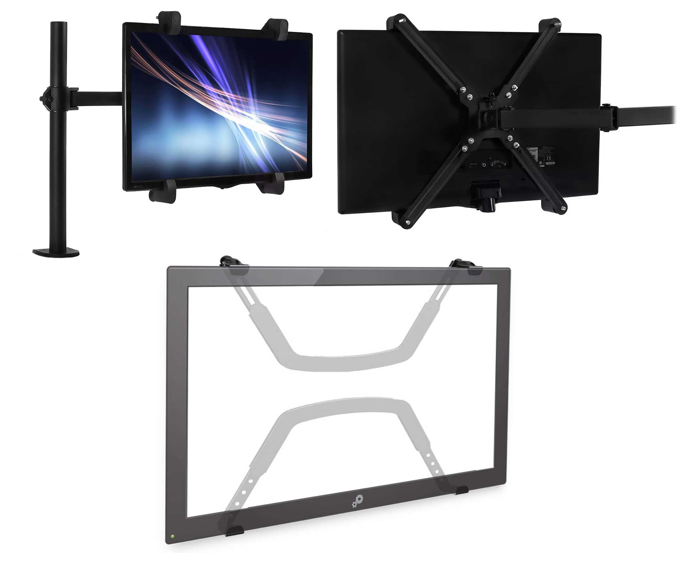Base para monitores con adaptadores Base para monitores con adaptadores